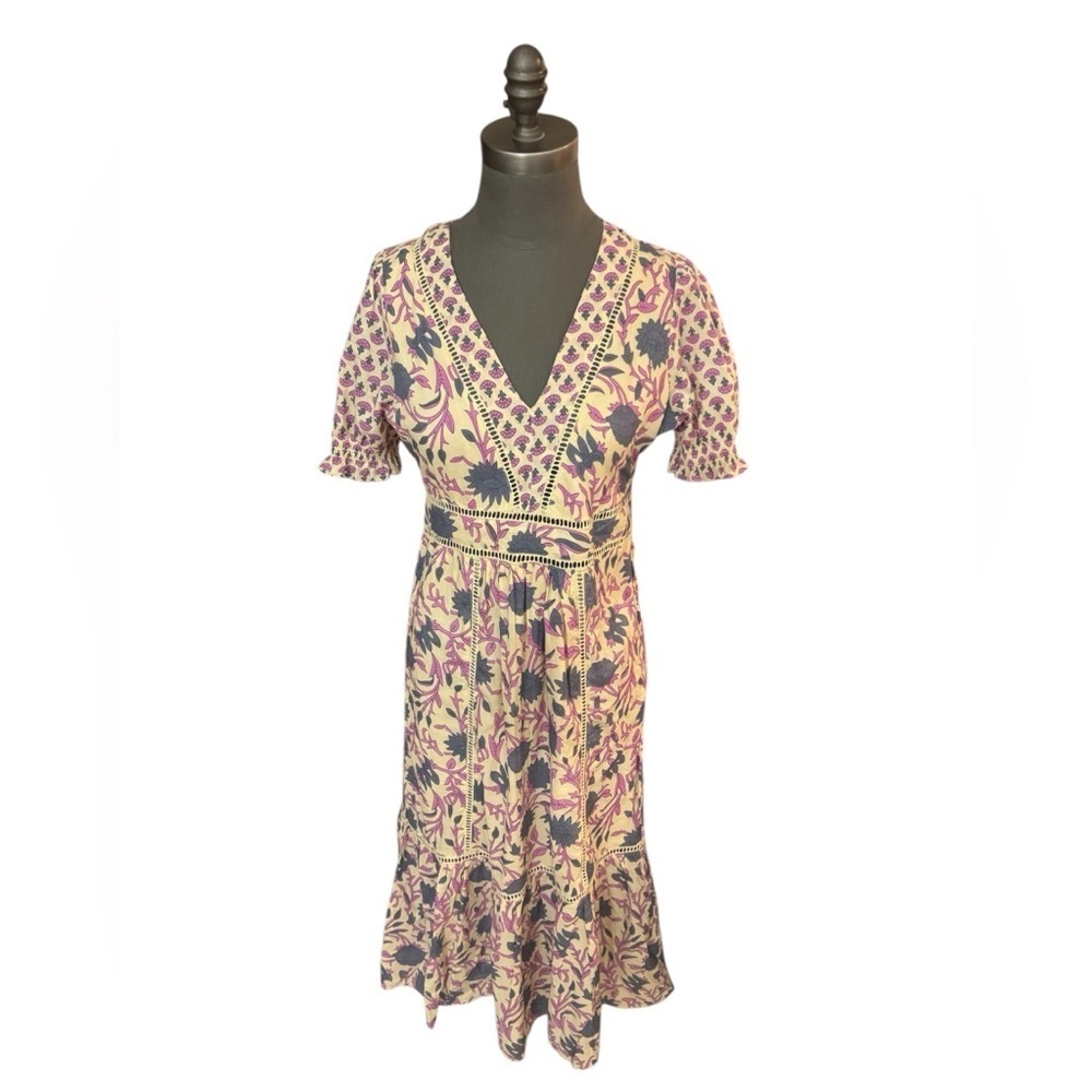 Anthropologie dRA LA Delfina Midi Dress Floral Size Small